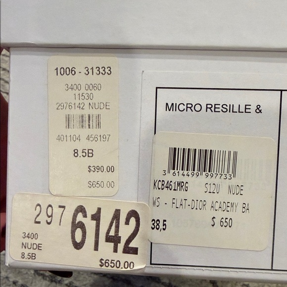 Dior Nude Ballet Flats with Ribbons - Picture 3 of 11